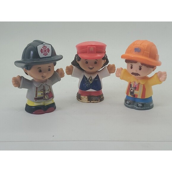 Fisher Price Little People Set of Community Helpers Construction, Firefighter - Picture 9 of 12